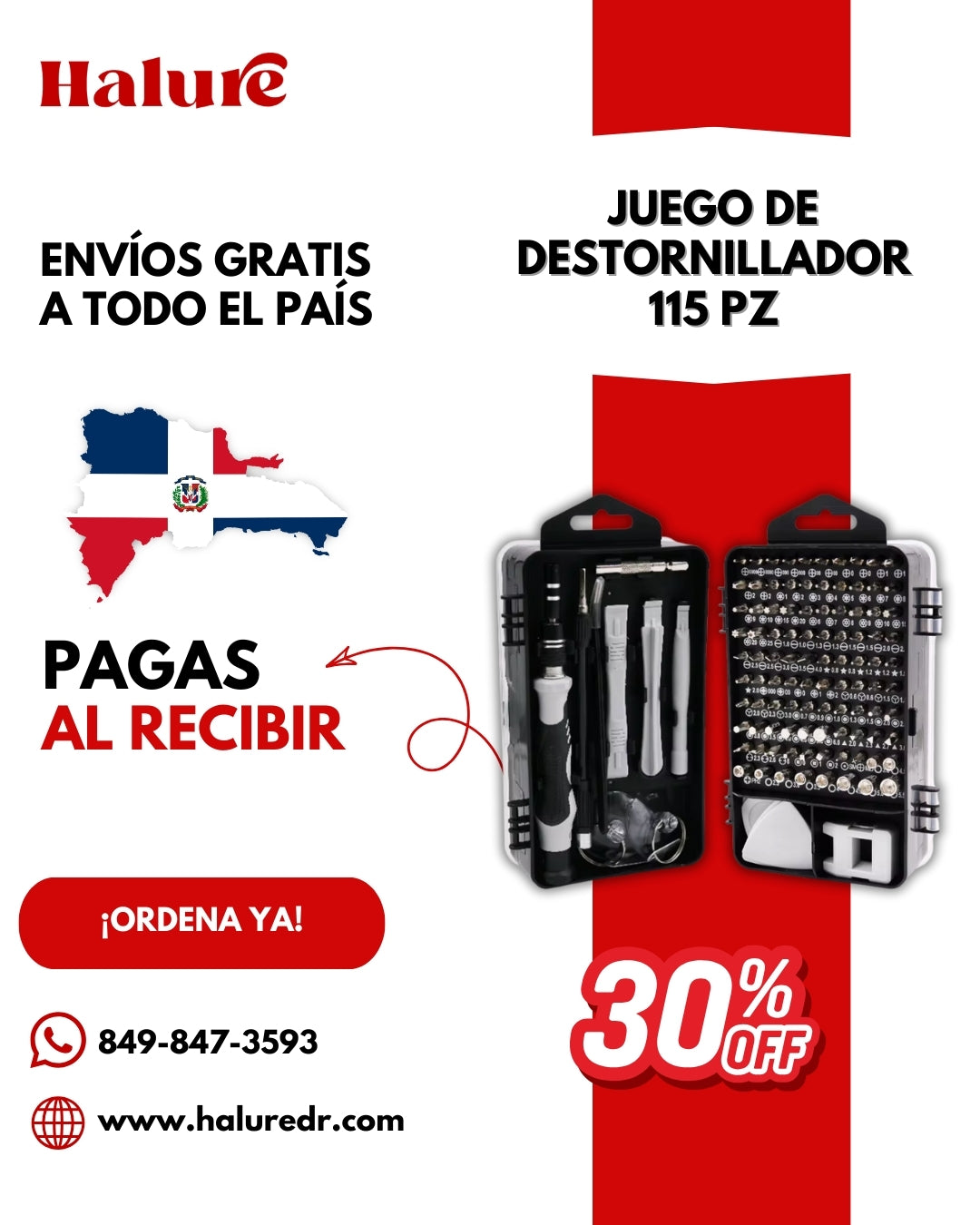 Juego de Destornilladores Profesional – 115 Piezas