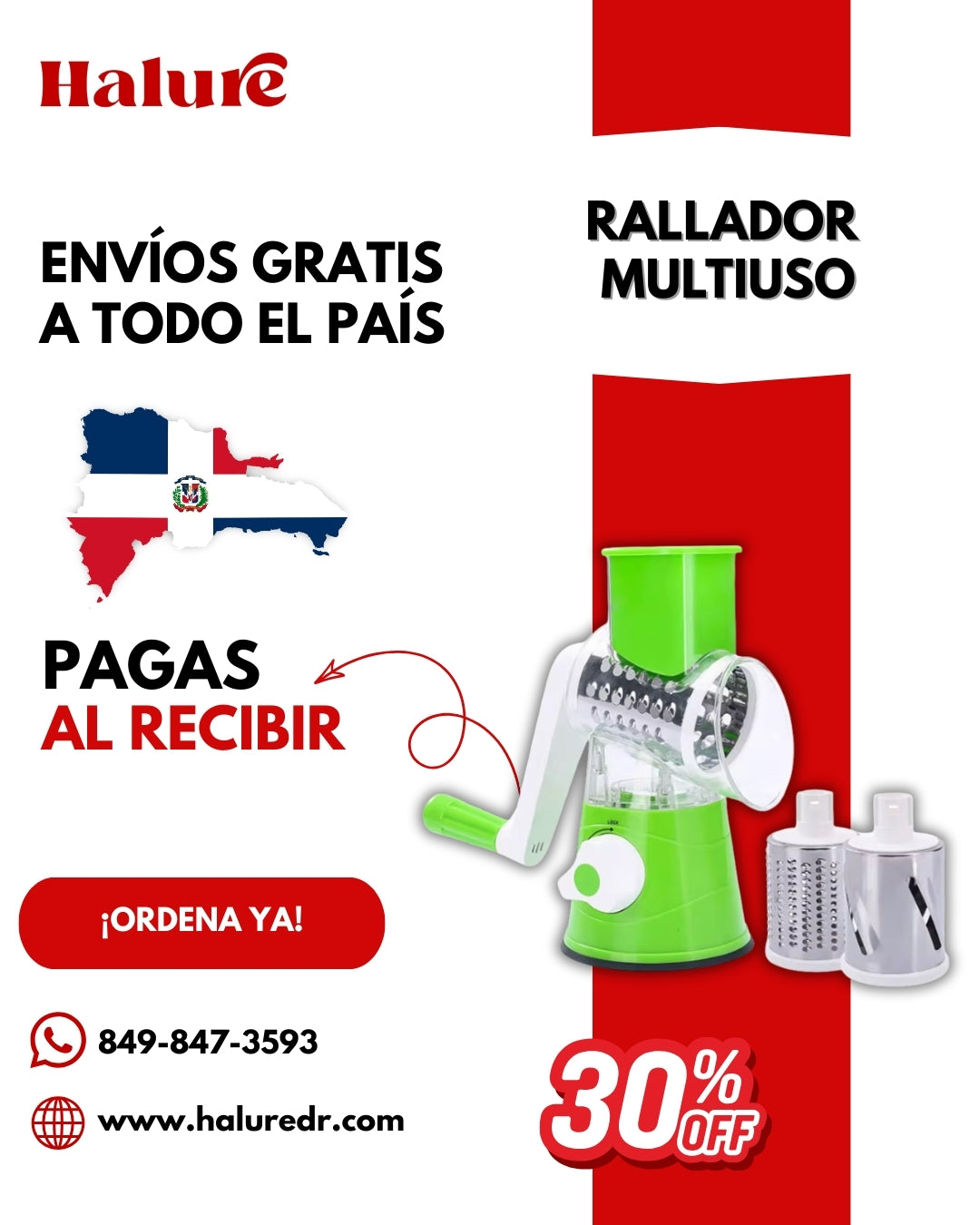 Rallador Multiuso Manual Rotativo